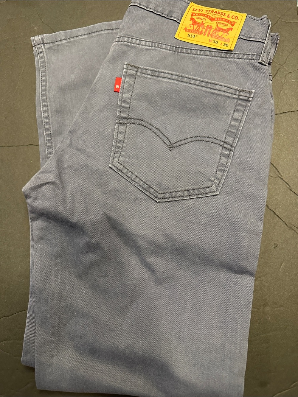 Levi's Men's Slate Gray Slim Straight Jeans with Red Tab